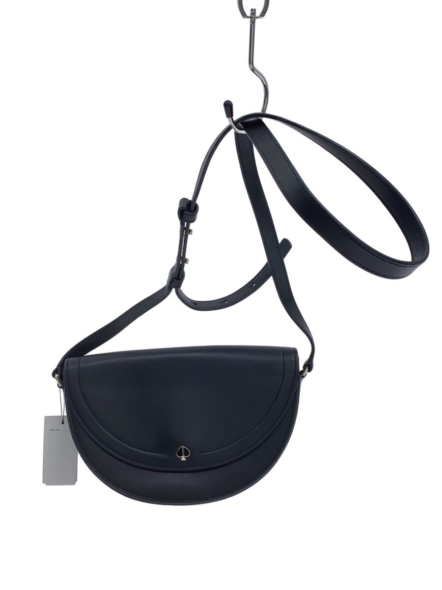 【中古】kate spade new york◆ショルダーバッグ/--/BLK/アンディハーフムーンクロスボディバッグ【御徒面子】