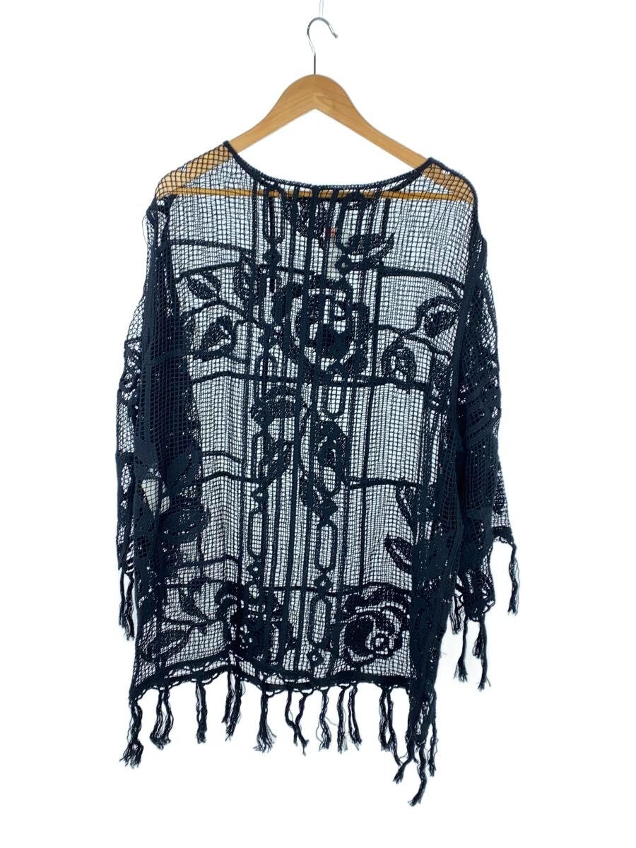 【中古】AMERI◆編み物・スウェーター(薄っぺら)/FREE/綿織物/BLK/総柄/0225101610910【レディースお召しもの】