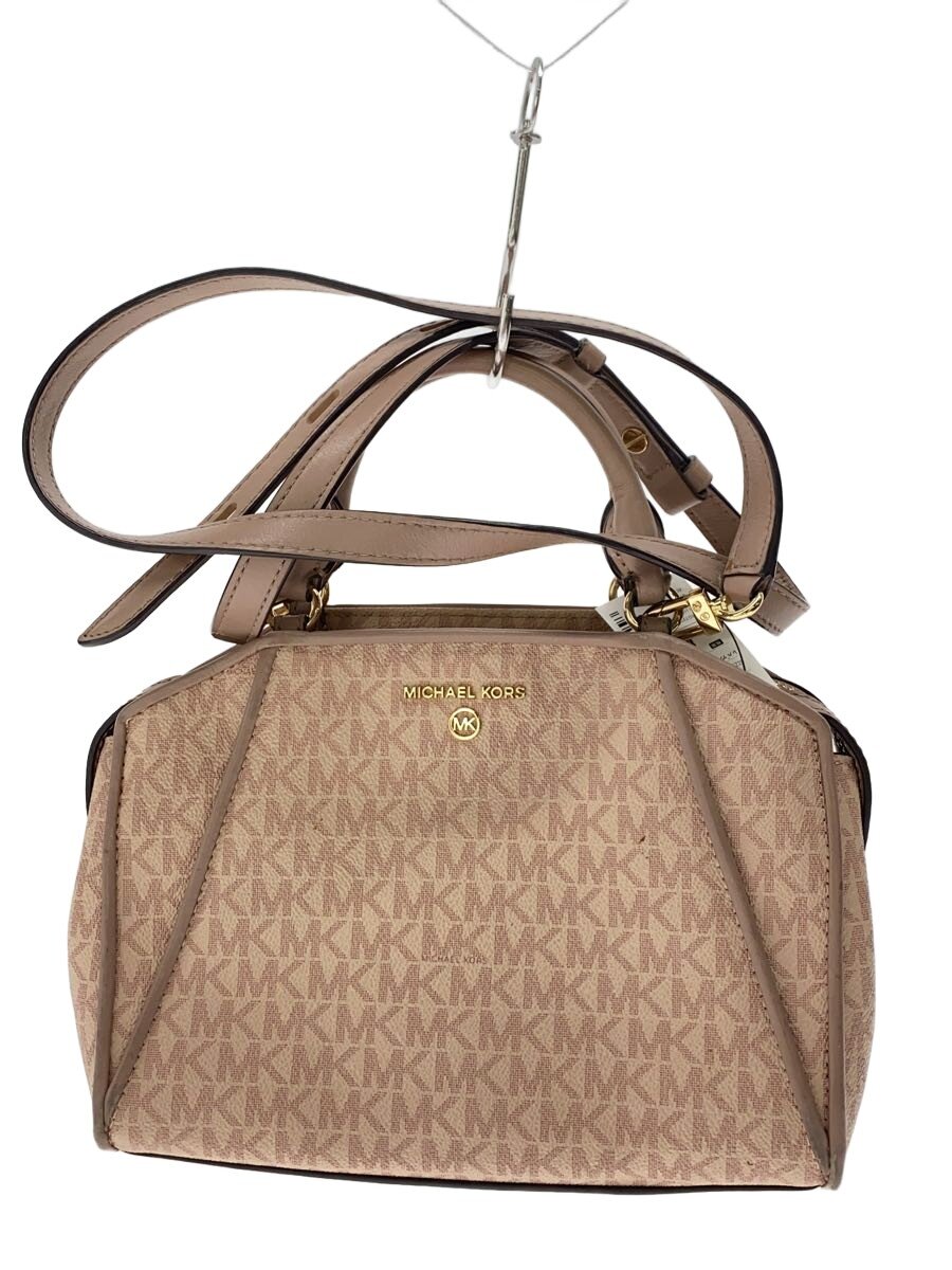 【中古】MICHAEL KORS◆ハンドバック/なめし革/PNK/総柄/AC-2112【御徒面子】
