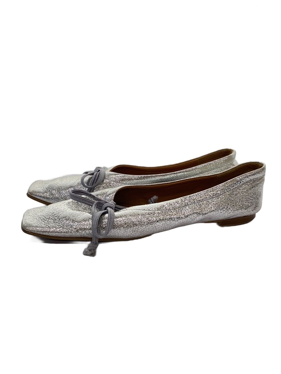 【中古】PIPPICHIC◆平ったいパンプス/37.5/SLV/AMBER/当て嵌める感有//【シューズ】