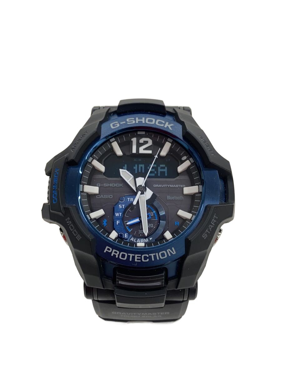 【中古】CASIO◆ソーラー腕時計・G-SHOCK/アナログ/ラバー/BLK/BLK【服飾雑貨他】｜2ｎｄ STREET 店