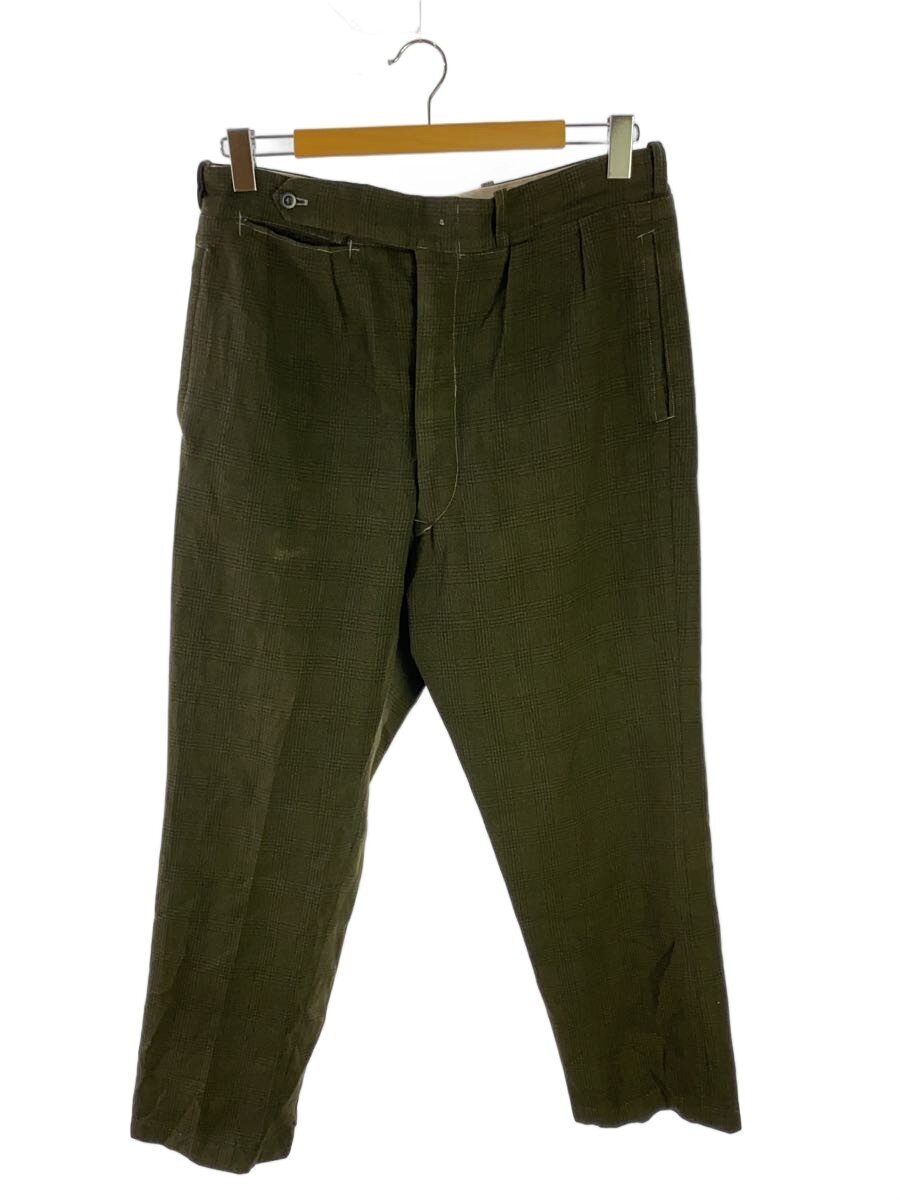 【中古】50s-60s/ボタンフライ/2タック/スラックスパンツ/--/ウール/GRN/チェック【メンズウェア】｜2ｎｄ STREET 店 8,862円