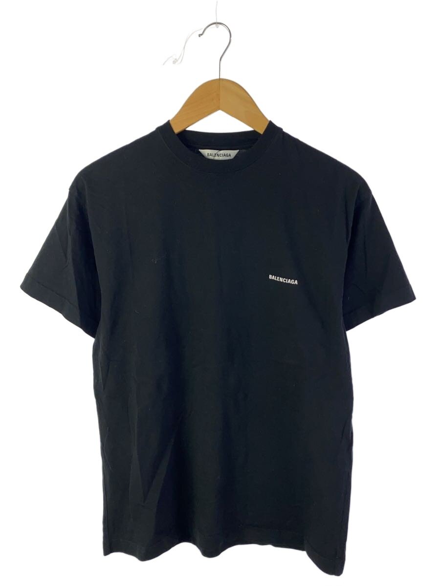【中古】BALENCIAGA◆ティーシャツ/L/綿織物/BLK【メンズウェア】