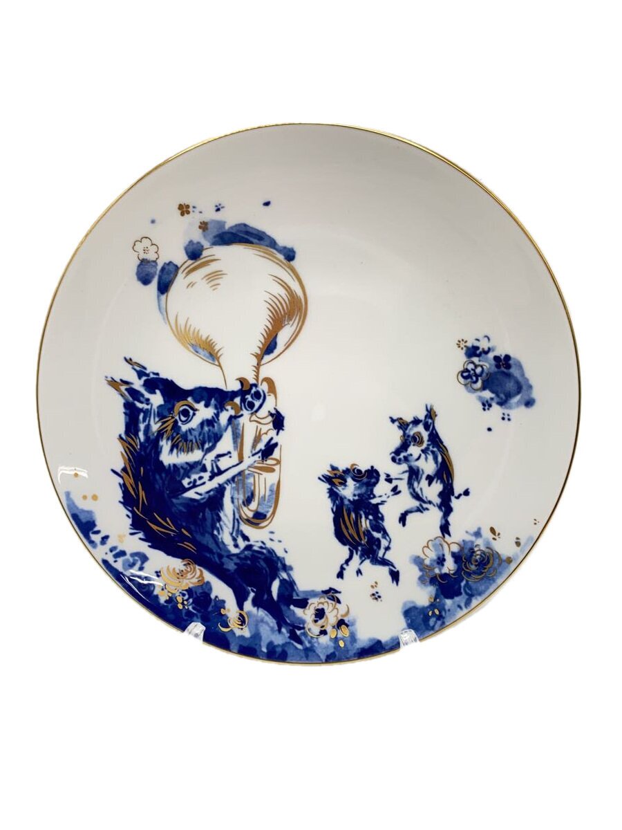 【中古】Meissen◆プレート/WHT/イヤープレート/2007/イノシシ【キッチン用品】