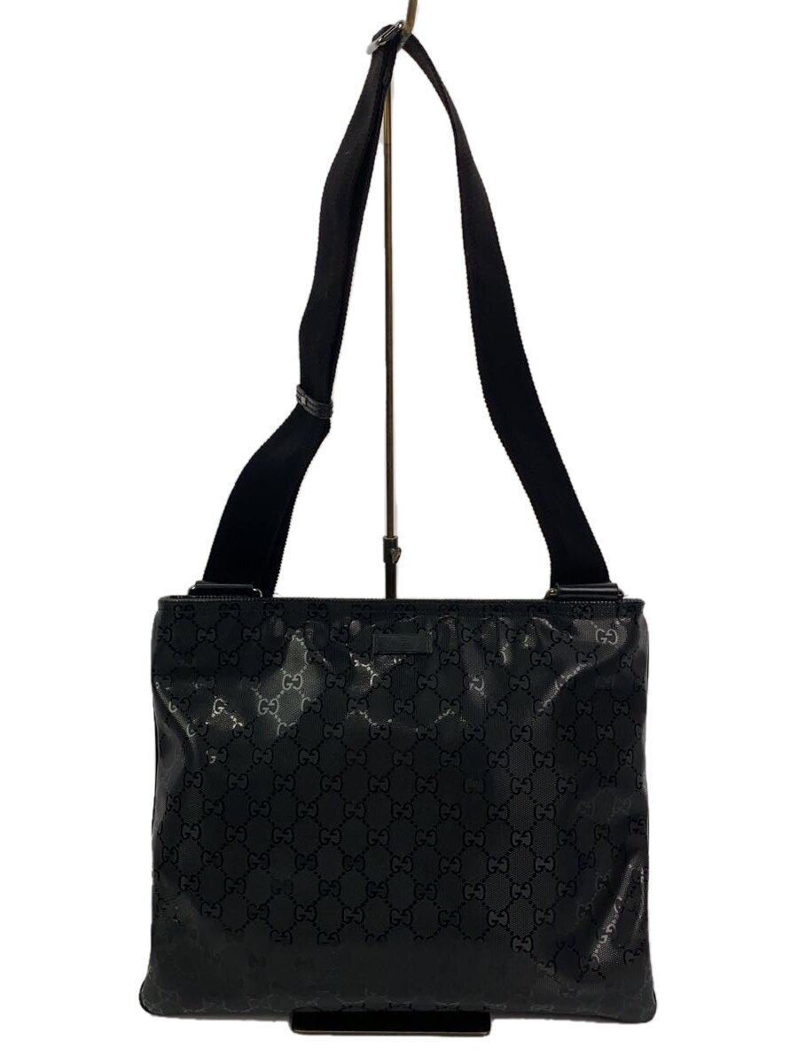 【中古】GUCCI◆GUCCI/ショルダーバッグ_GGインプリメ/PVC/BLK【御徒面子】