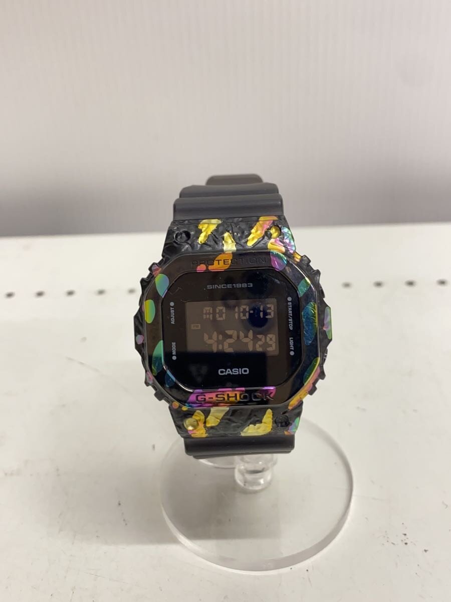【中古】CASIO◆石英ウオッチ_G-SHOCK/デジタル/天然ゴム/BLK/GRY/SS【服飾雑貨他】