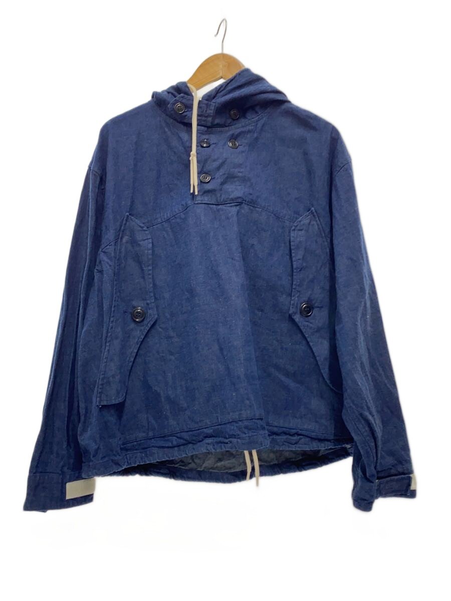 【中古】H.UNIT◆オーバーサイズアノラックフーディ/1/綿織物/NVY【メンズウェア】