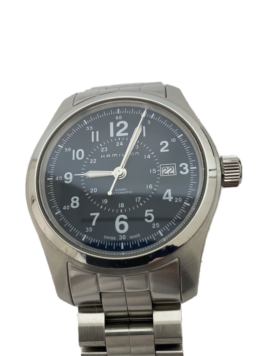 【中古】HAMILTON◆自動小銃巻ウオッチ/アナログ/NVY/SLV/H706050【服飾雑貨他】