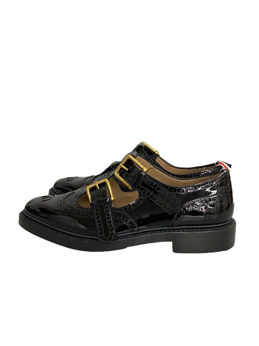 【中古】THOM BROWNE. NEW YORK◆2-STRAP THOM JOHN W/シューズ/US8/BLK/エナメル/MFS001A-00216【シューズ】
