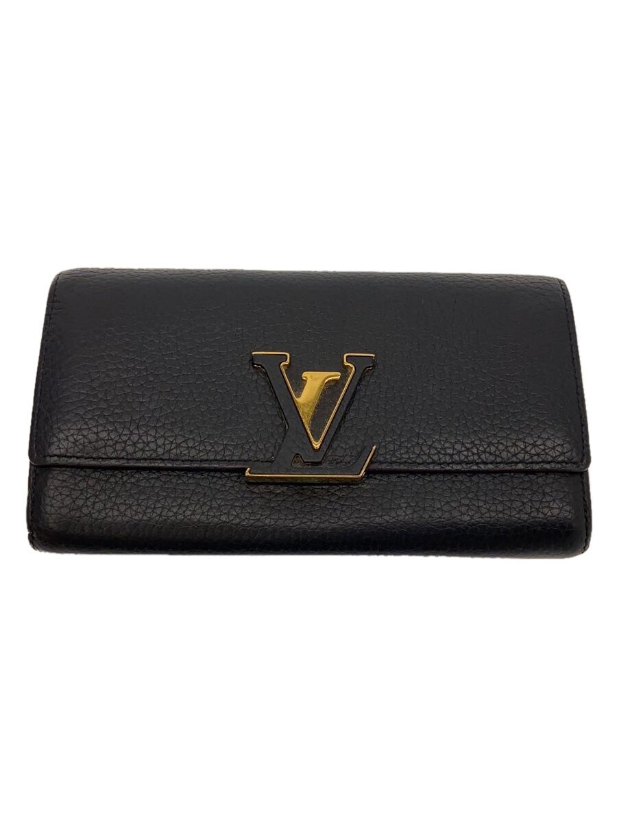 【中古】LOUIS VUITTON◆ポルト・フォイユ・カプシーヌ_パルナセア_BLK/レザー/BLK/無地/レディース【服飾雑貨他】｜2ｎｄ STREET 店