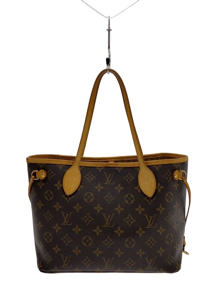 【中古】LOUIS VUITTON◆1)ネヴァーフルPM_モノグラム・帆布/PVC/BRW【御徒面子】
