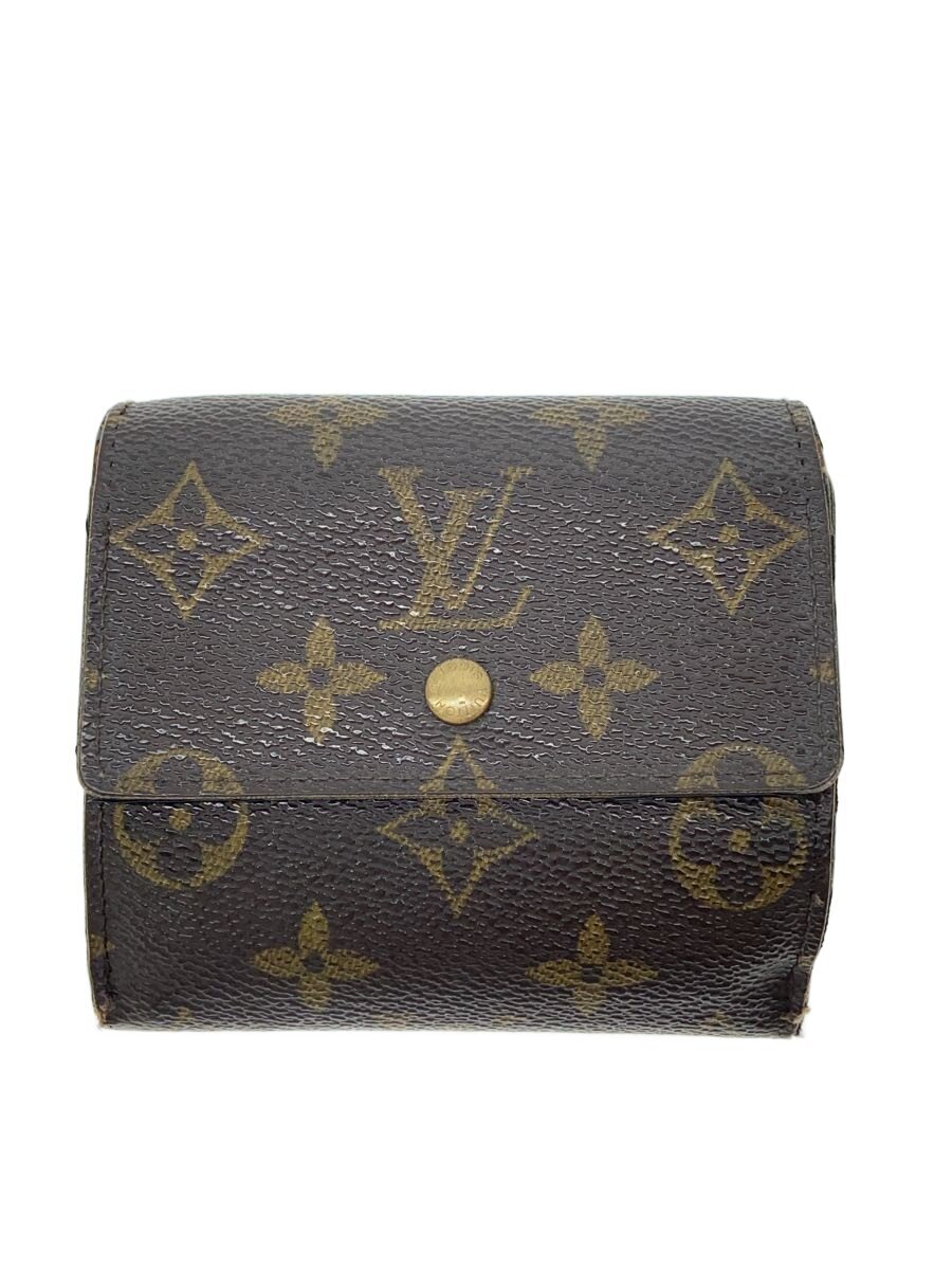 【中古】LOUIS VUITTON◆ポルト・モネ・ビエ・カルト・クレディ_モノグラム・キャンバス/PVC/BRW/レディース【服飾雑貨他】