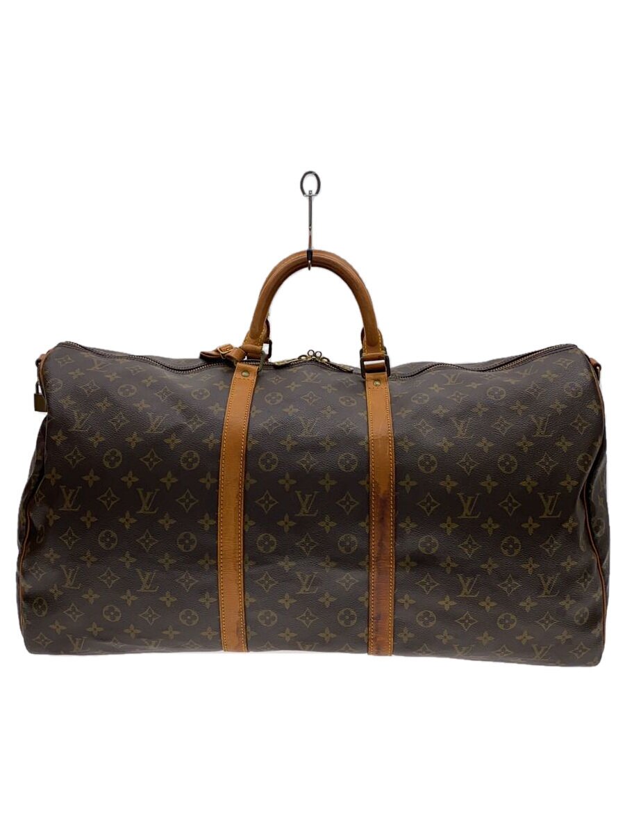 【中古】LOUIS VUITTON◆キーポル・バンドリエール60_モノグラム・帆布/PVC/BRW【御徒面子】
