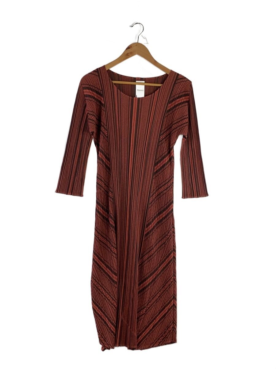 【中古】PLEATS PLEASE ISSEY MIYAKE◆7分袖衣裳/3/ポリエステル/ORN/総柄/PP11-JH564【レディース御召しもの】
