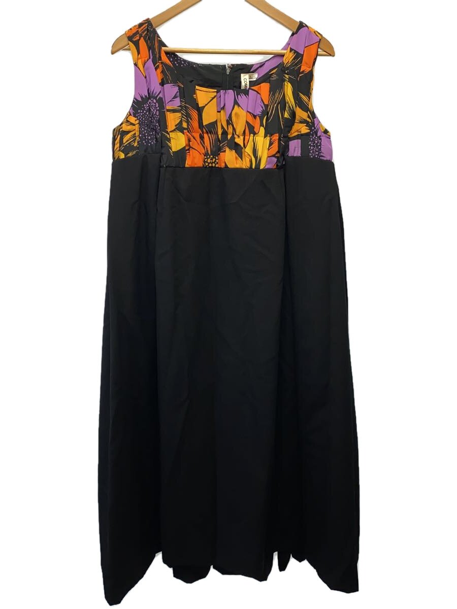 【中古】COMME des GARCONS◆ギャザーフローラル/ノースリーブ衣裳/L/ナイロン/BLK/GM-O001/AD2023【レディース御召しもの】
