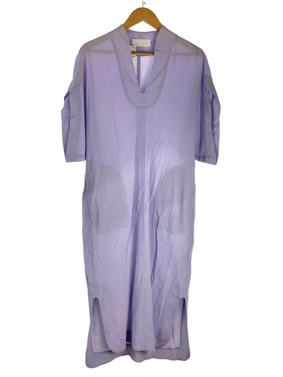 【中古】mame kurogouchi◆Crepe Deep V-Neck Dress/半袖ワンピース/2/コットン/PUP/MM22SS-DR040【レディースウェア】|2nd STREET 店