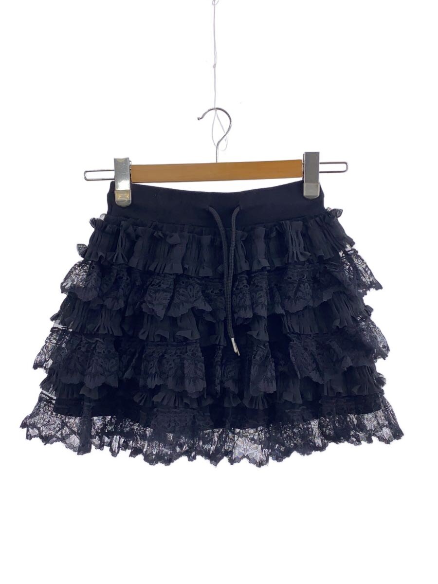 【中古】Darich◆ボリュームレースフレアミニスカート/FREE/綿織物/BLK/無地/112422014【レディース御召しもの】