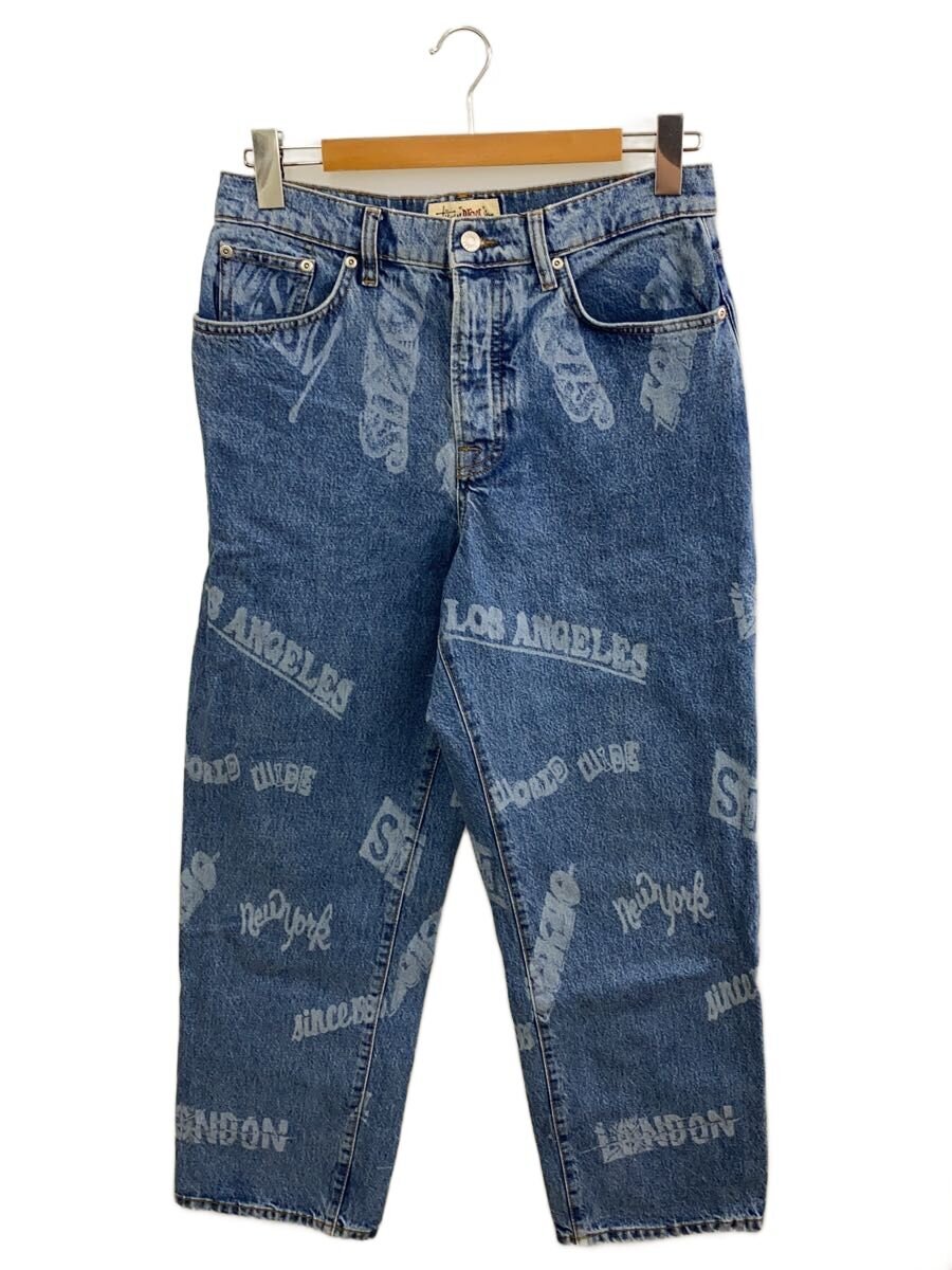 【中古】STUSSY◆WORLDWIDE BIG OL JEANS/ボトム/29/デニム/IDG/総柄/116613/シミ有【メンズウェア】｜2ｎｄ STREET 店