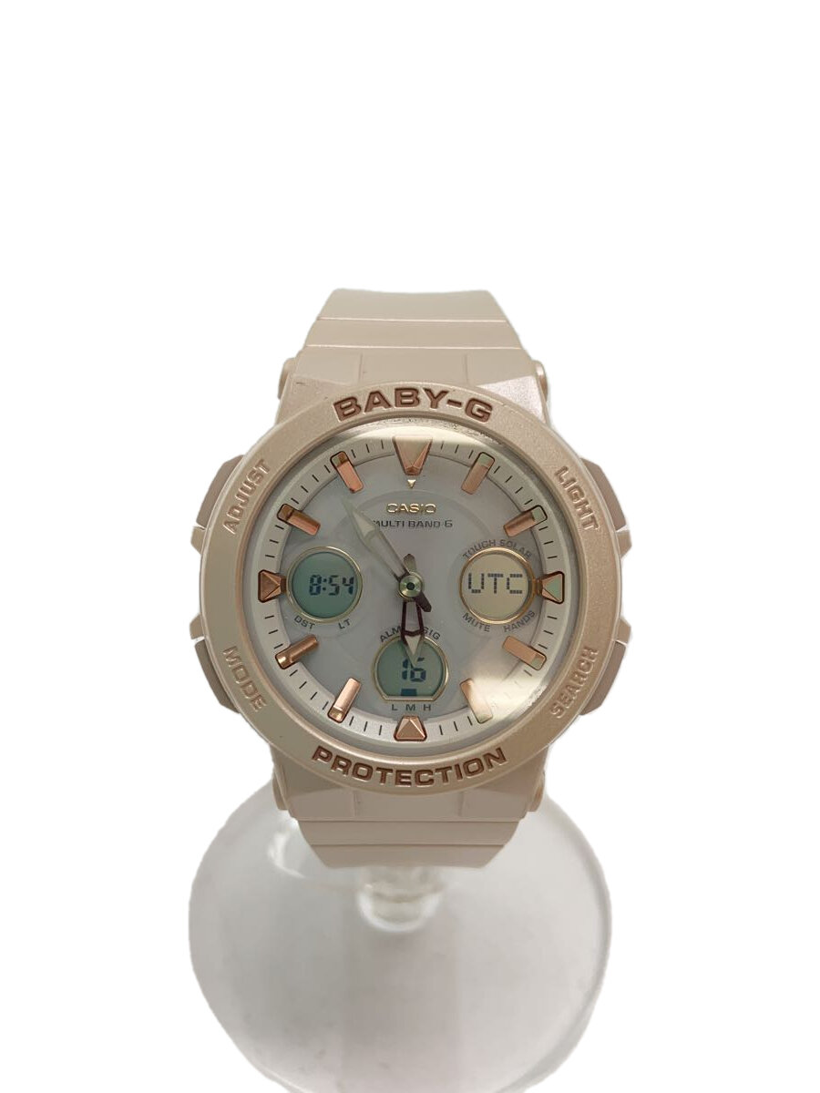 【中古】CASIO◆ソーラー腕時計_BABY-G/デジアナ/ラバー/SLV/BEG/SS//【服飾雑貨他】｜2ｎｄ STREET 店