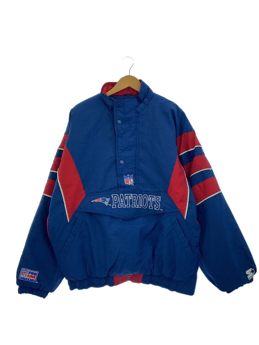 【中古】NFL◆bySTARTER/PATRIOTS/ハーフジップ/ナイロンジャケット/XL/ナイロン/BLU/無地【メンズウェア】｜2ｎｄ STREET 店