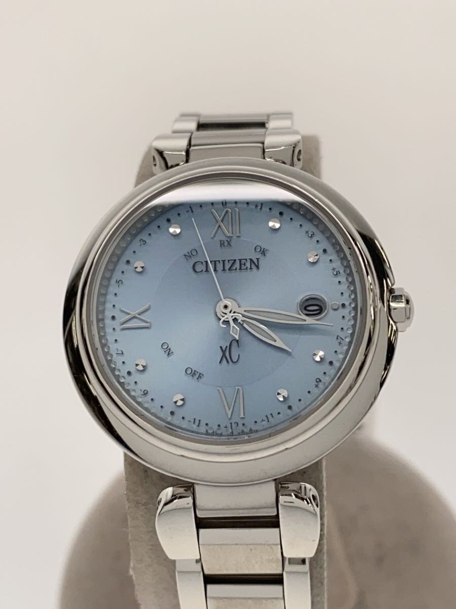 【中古】CITIZEN◆ソーラーウォッチ/アナログ/ステンレス鋼/BLU/SLV/SS/H060-T026【服飾雑貨他】