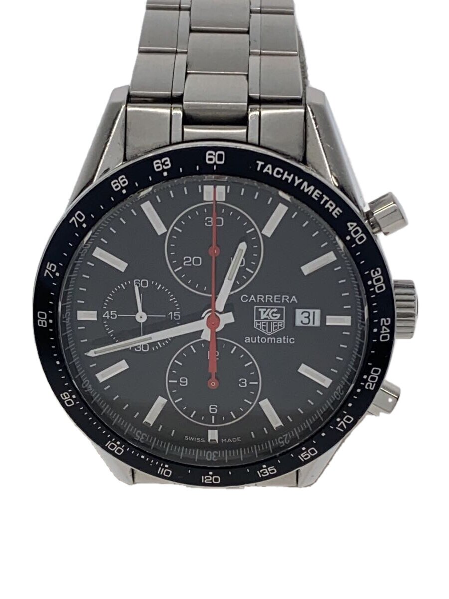 【中古】TAGHeuer◆自動小銃巻ウオッチ/アナログ/ステンレス鋼/BLK/SLV/V2014-3/20250209日差-4【服飾雑貨他】