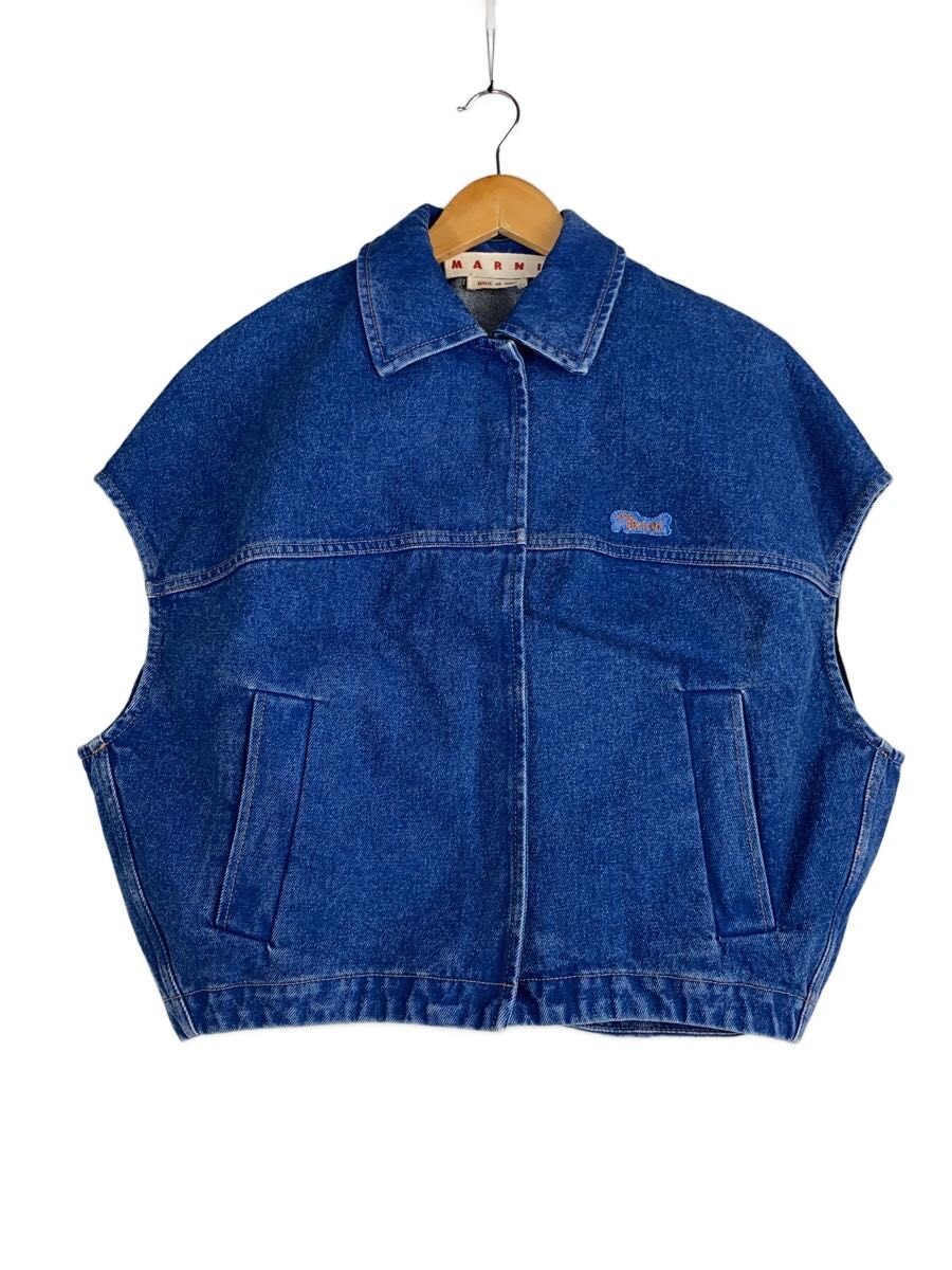 【中古】MARNI◆24AW/ショートスリーブデニムシジャケット/38/ジーンズ/青色/JKJD0315X0 USCU83【レディースお召しもの】