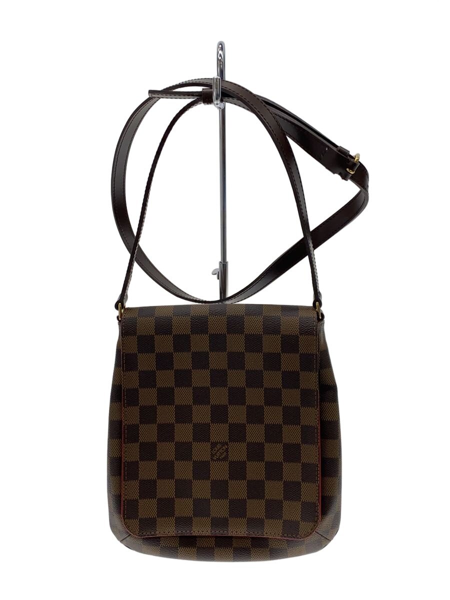 【中古】LOUIS VUITTON◆ミュゼット・サルサ_ダミエ・エベヌ_ロング肩先/PVC/BRW【御徒面子】