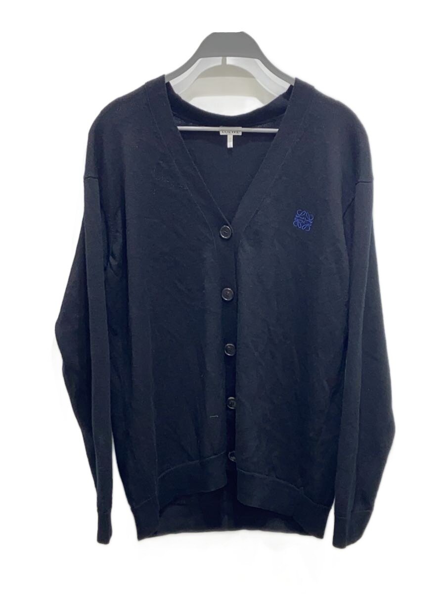 【中古】LOEWE◆L/ハイゲージアナグラムカーディガン/S/羊毛/BLK/Q825Y16K04//【レディース御召しもの】
