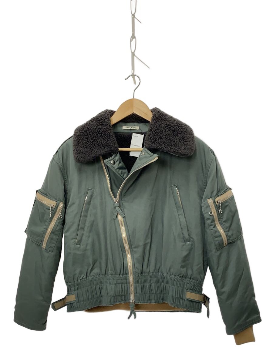 【中古】FUMIKA UCHIDA◆上衣/36/綿織物/KHK/FU-E-0T013/BOMBER FLIGHT BLOUSON SHORT【レディース御召しもの】