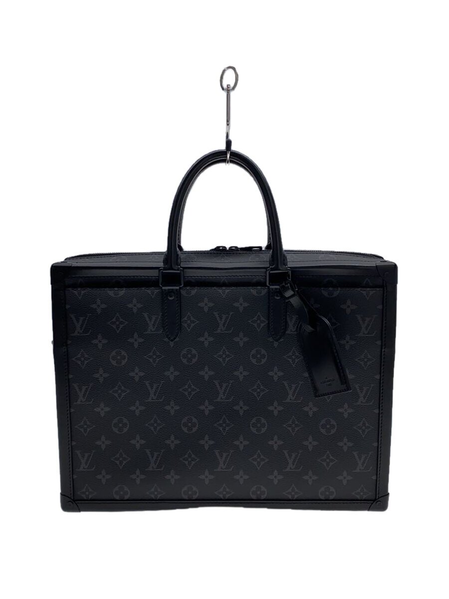 【中古】LOUIS VUITTON◆ソフトトランク・ブリーフケース_モノグラム・エクリプス_BLK/帆布/BLK//【御徒面子】