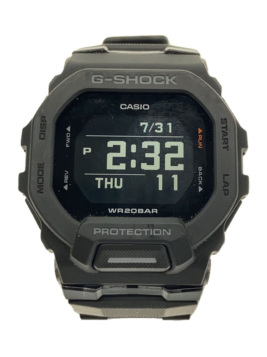 【中古】CASIO◆石英ウオッチ_G-SHOCK/デジタル/天然ゴム/BLK/BLK【服飾雑貨他】