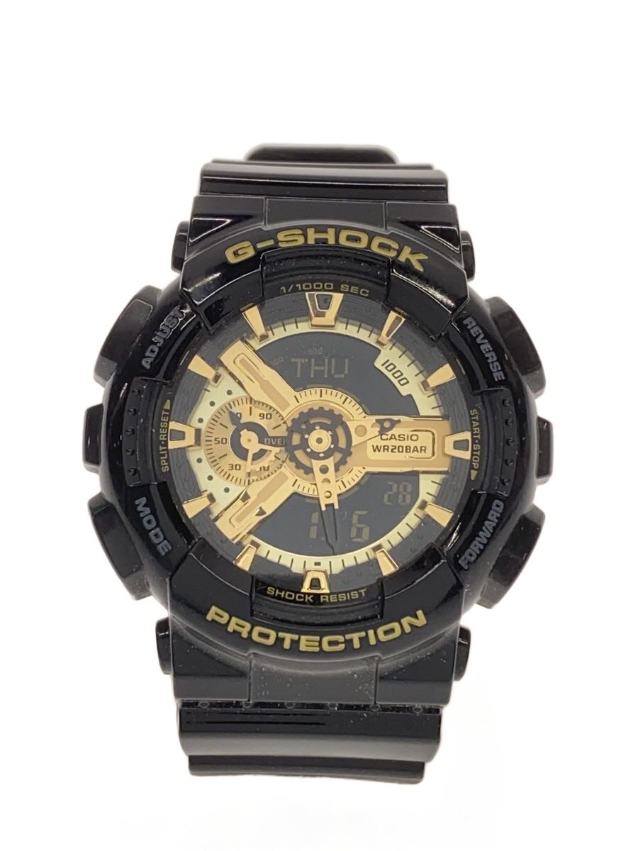 【中古】CASIO◆石英ウオッチ・G-SHOCK/デジアナ/BLK【服飾雑貨他】