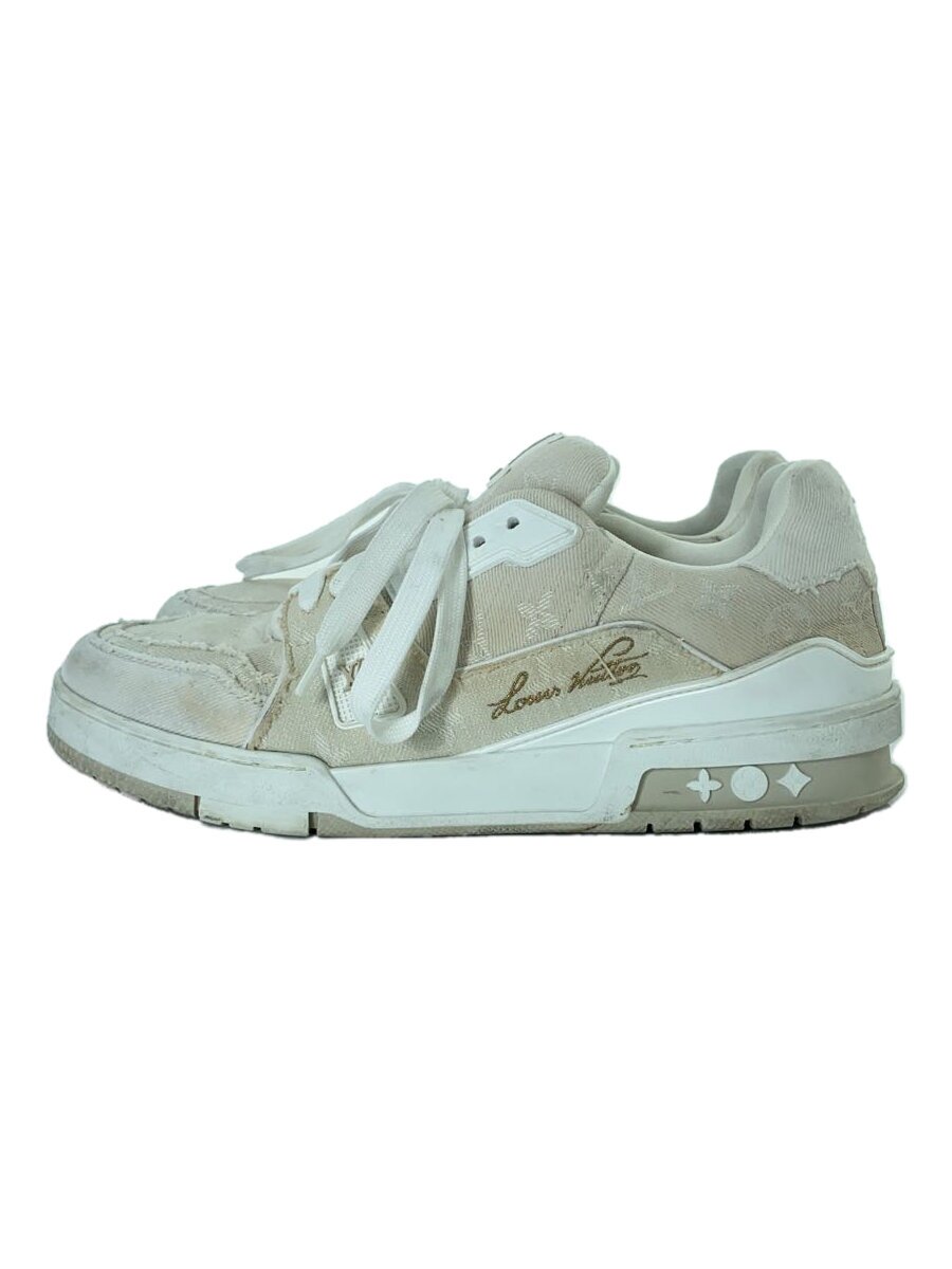 【中古】LOUIS VUITTON◆ローカットスニーカー/UK8.5/IVO/LD0293/トレイナーライン【シューズ】