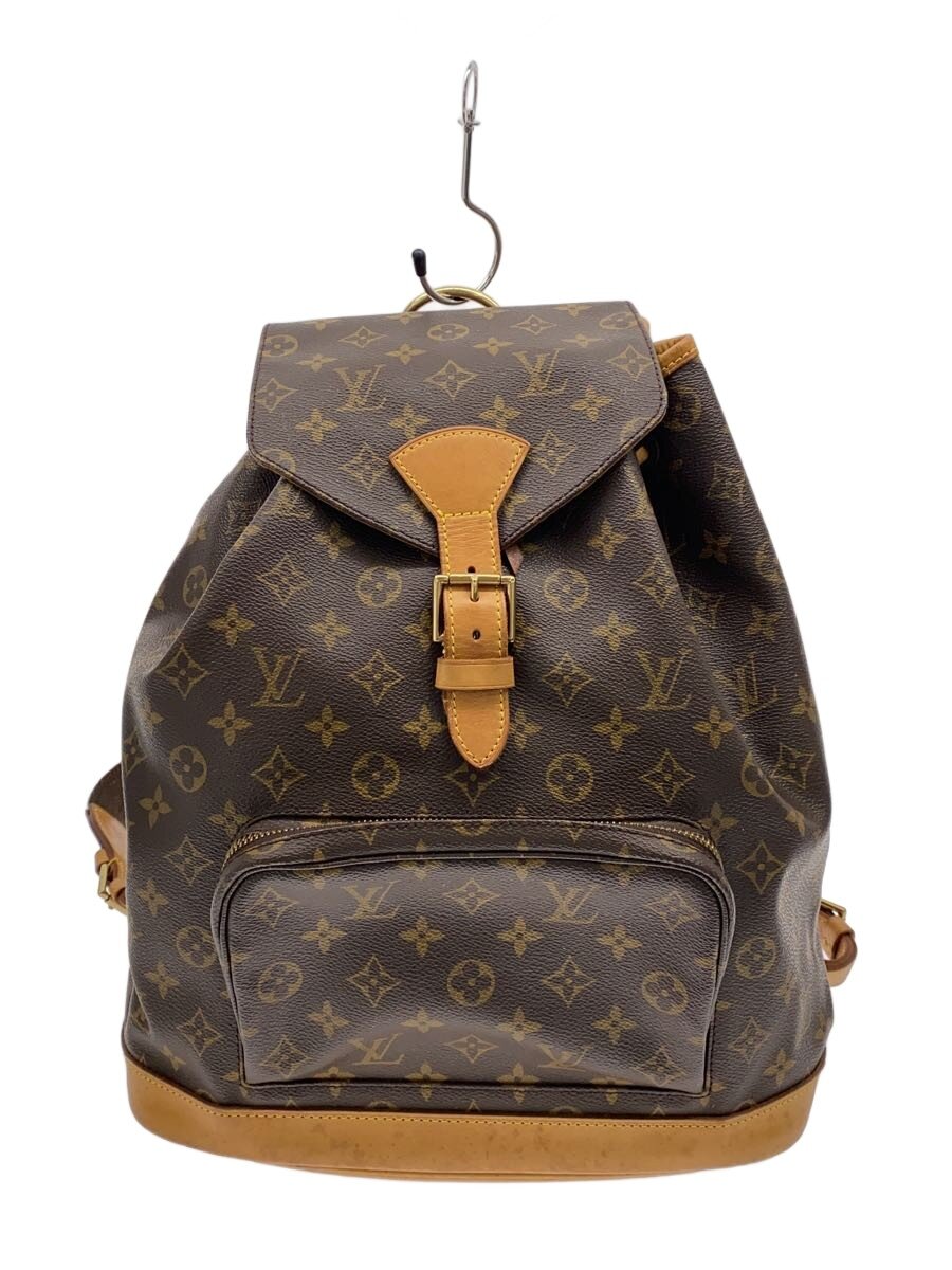 【中古】LOUIS VUITTON◆モン掏摸_モノグラム・帆布/PVC/BRW【御徒面子】