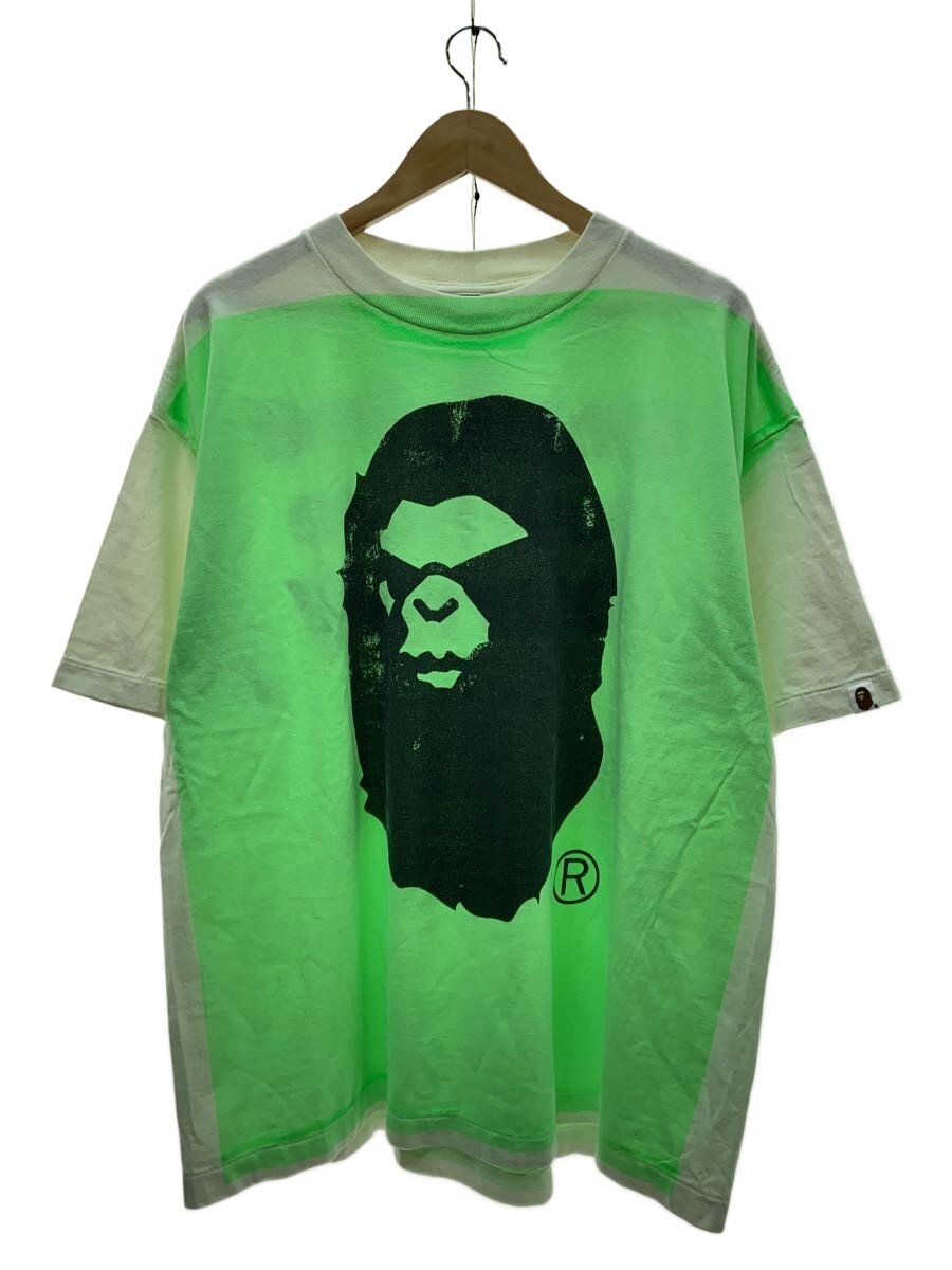 【中古】SAINT MICHAEL◆25AW/BAPE_SS TEE/HANDPRINTTプルオーバー/XL/綿織物/GRN/SM-HR1-0000-C34【メンズウェア】