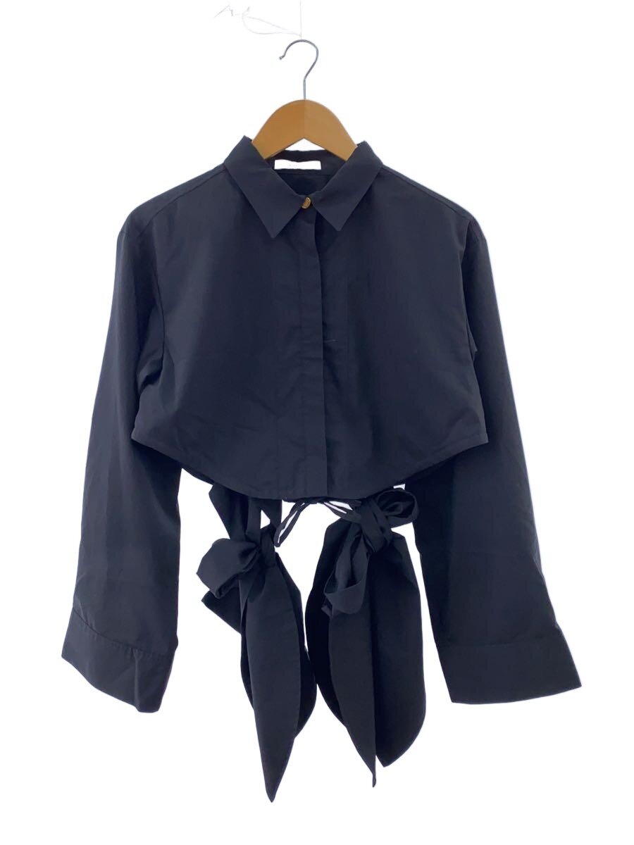 【中古】MURRAL◆Petal shirt/長袖プルオーバー/FREE/ポリエステル/BLK/2410203【レディースお召しもの】