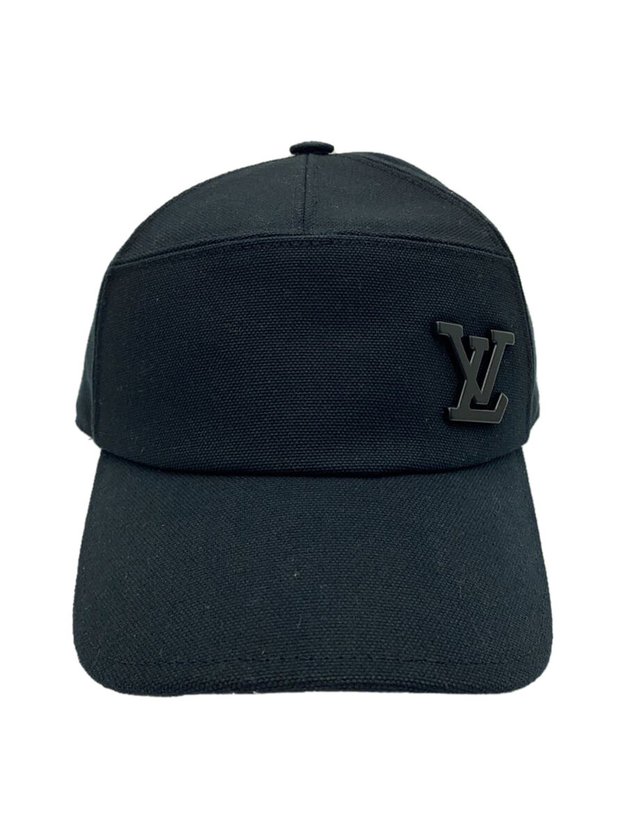 【中古】LOUIS VUITTON◆旗がしら/FREE/綿織物/BLK/メンズ/M77125/キャップアエログラム【服飾雑貨他】