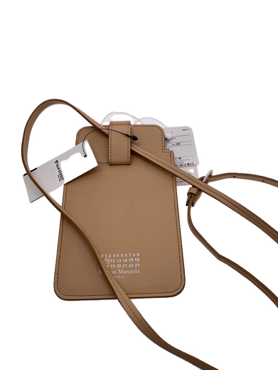 【中古】Maison Margiela◆合切袋/なめし革/ベージュ/S56UI0211//【御徒面子】