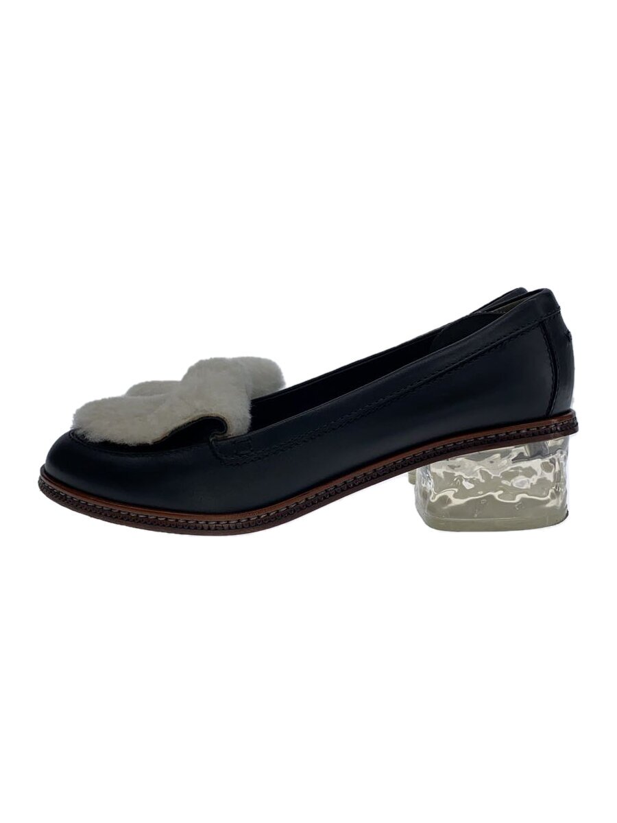【中古】FENDI◆置き目毛皮/38.5/BLK【シューズ】