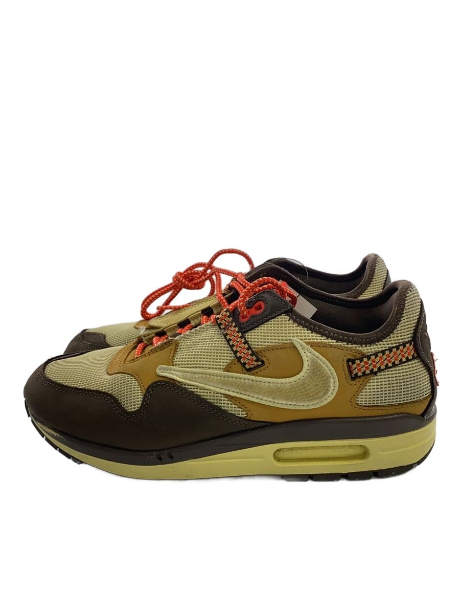 【中古】NIKE◆X TRAVIS SCOTT AIR MAX 1_X トラヴィススコット エア湖マックス 1/27.5珊/BRW/? NULL ?【シューズ】