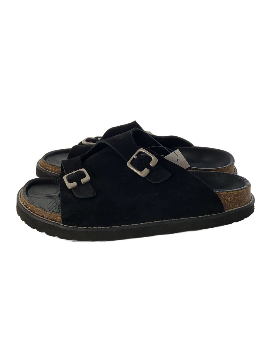 【中古】hobo◆サンダル/--/BLK/スウェード/HB-F3601//【シューズ】