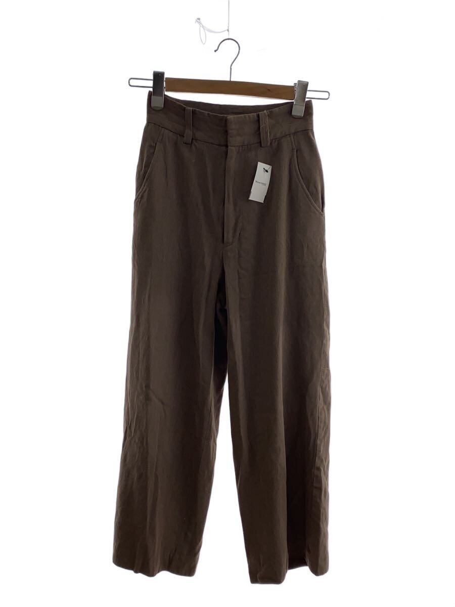 【中古】Steven Alan◆WIDE STRAIGHT PANTS/スラックス/S/羊毛/BRW/無地/8214-217-0648//【メンズウェア】