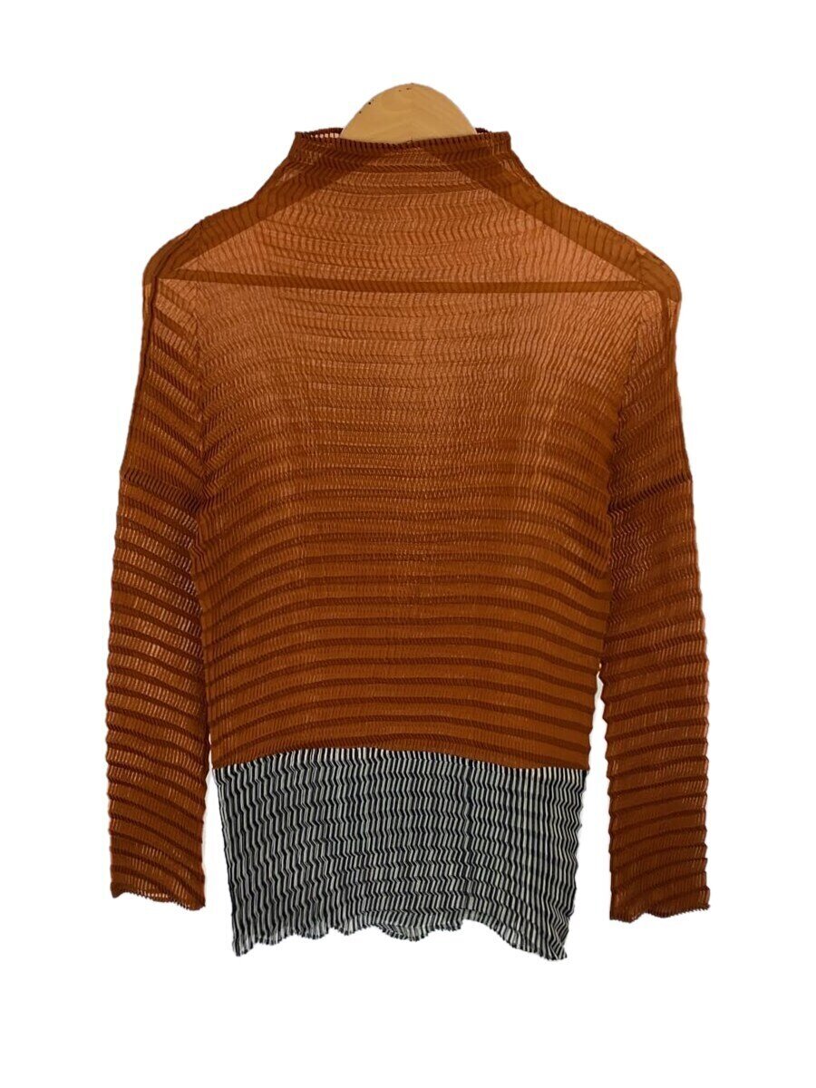 【中古】ISSEY MIYAKE◆筋目ダブル色つや/2/ポリエステル/BRW【レディース御召しもの】