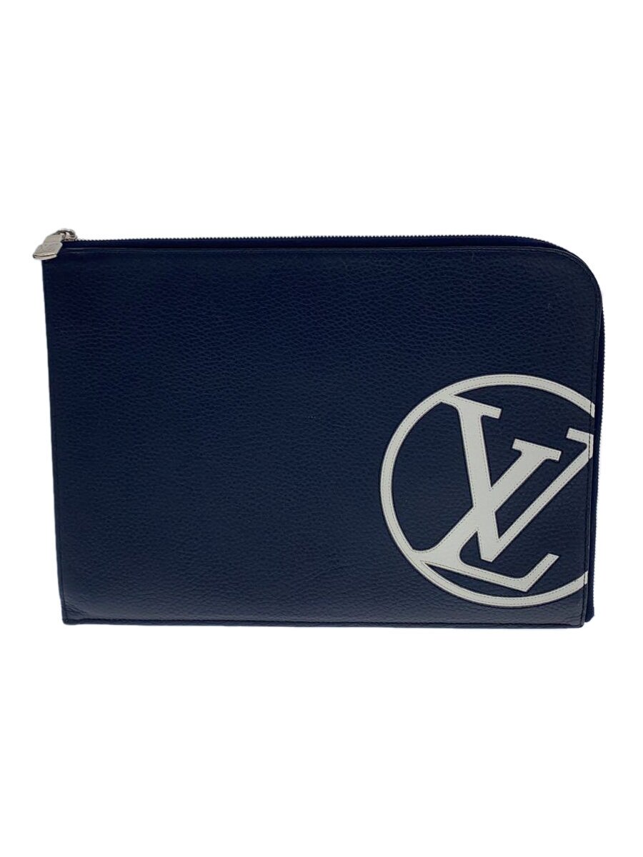【中古】LOUIS VUITTON◆ポシェット・ワット秒GM_トリヨン_LV倶楽部_NVY/牛皮/NVY【御徒面子】
