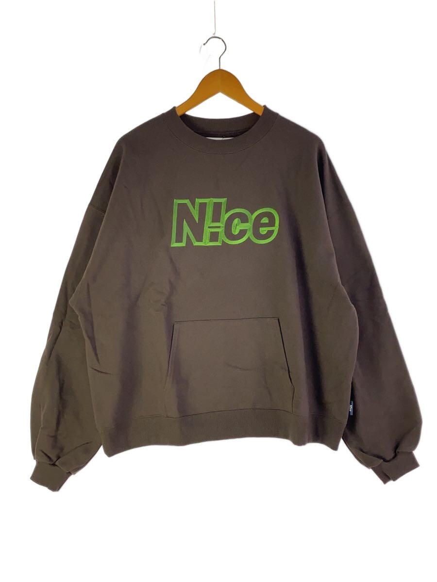 【中古】nice◆汗水/L/綿織物/BRW/無地/NC-CT07//【メンズウェア】