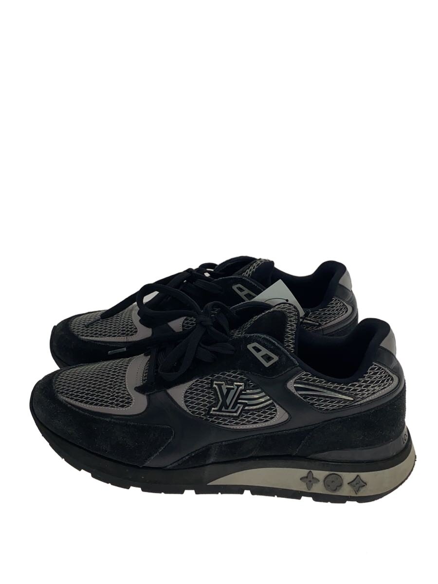 【中古】LOUIS VUITTON◆気魂減り有/ランアウェイライン/ローカットスニーカー/UK8/BLK/1A9J1D【シューズ】
