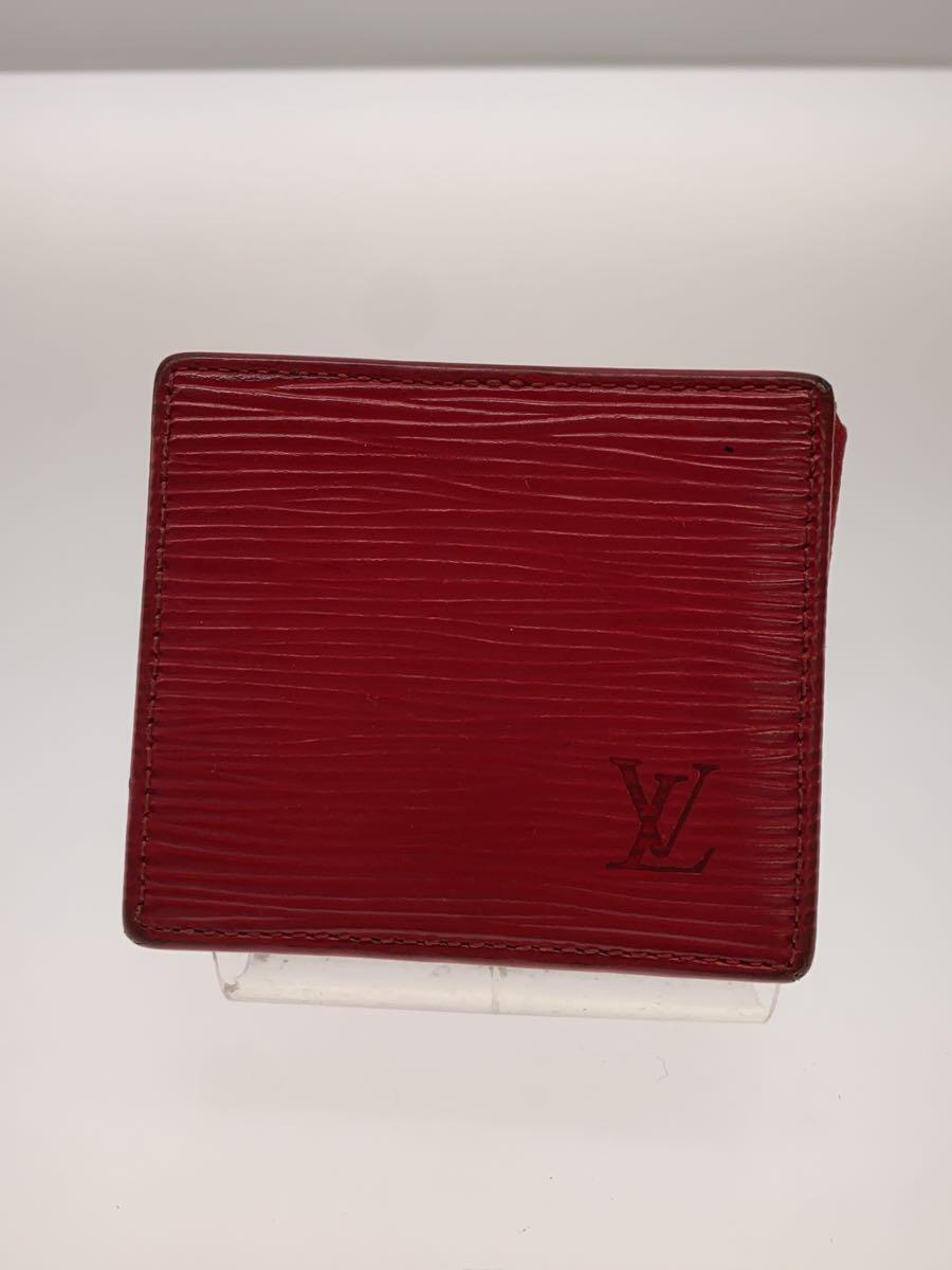 【中古】LOUIS VUITTON◆ポルト・カルト・クレディ・円_エピ_BLK/レザー/BLK/メンズ【服飾雑貨他】