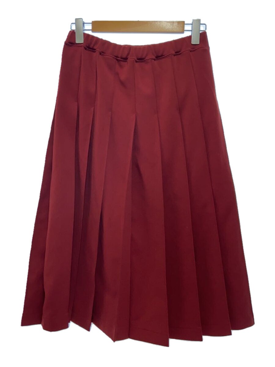 【中古】COMME des GARCONS GIRL◆ポリ縮絨/ジャージープリーツスカート/M/ポリエステル/RED/NK-T002/AD2022【レディース御召しもの】