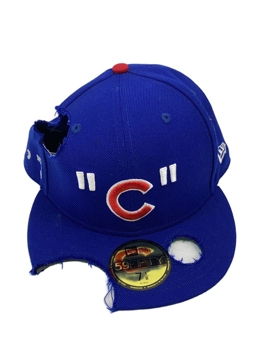【中古】NEW ERA◆旗がしら/7 1/8/綿織物/BLU/メンズ【服飾雑貨他】